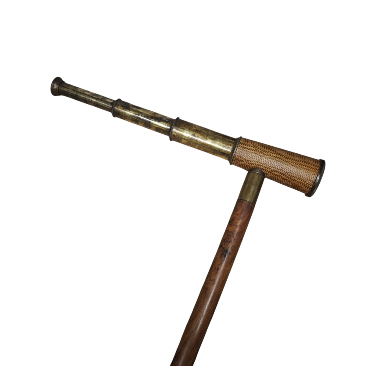 Teleskop-Gehstock Fernrohr-Spazierstock Thos. J. Evans Telescope Cane bekannt 19 frühen 20. Jahrhunder