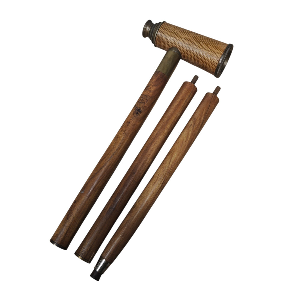 Teleskop-Gehstock Fernrohr-Spazierstock Thos. J. Evans Telescope Cane bekannt 19 frühen 20. Jahrhunder