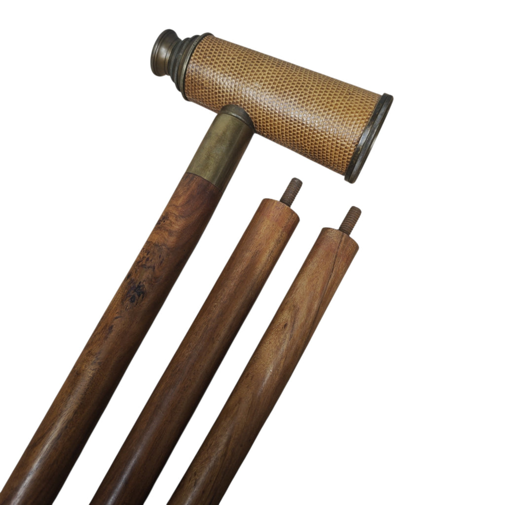 Teleskop-Gehstock Fernrohr-Spazierstock Thos. J. Evans Telescope Cane bekannt 19 frühen 20. Jahrhunder