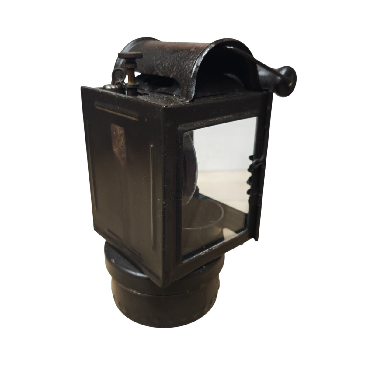 Sehr späte Einheitslaterne Wehrmacht Grün Braun sehr gut erhalten