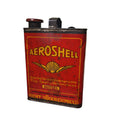 Blech-Ölkanne der Marke Aeroshell ("Mittel") von Shell 1930er Jahren für hochbeanspruchte Flug Sport Rennmotoren
