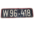 historisches schwarzes österreichisches Kfz-Kennzeichen aus Wien