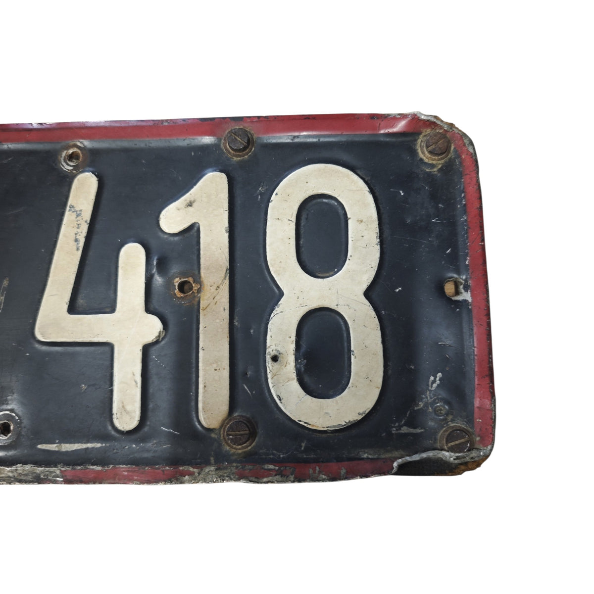 historisches schwarzes österreichisches Kfz-Kennzeichen aus Wien