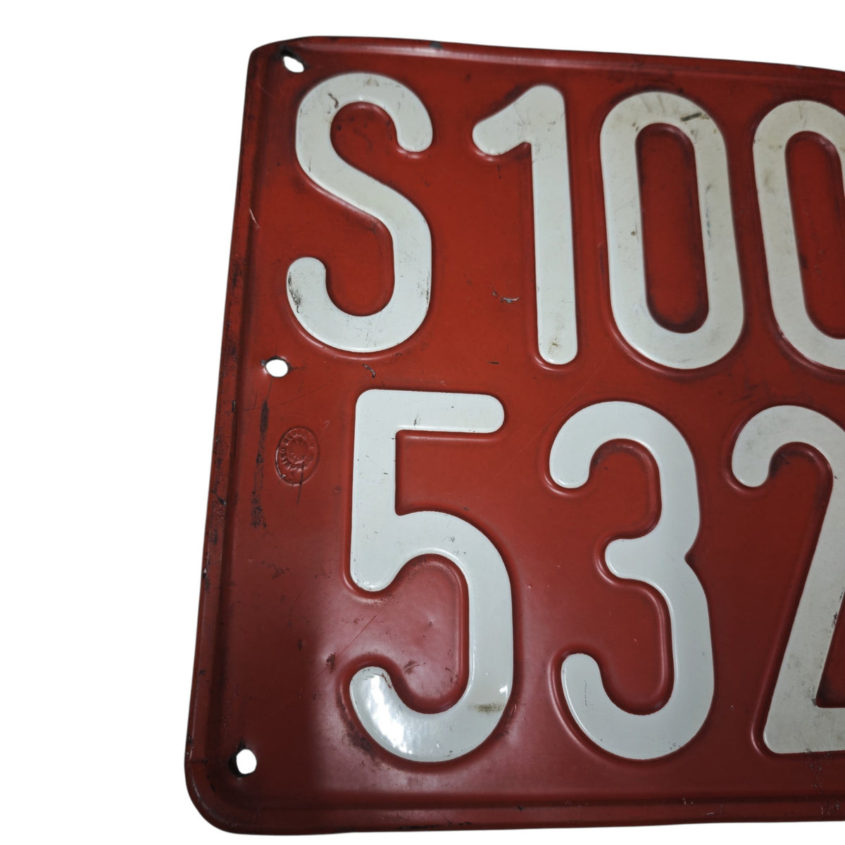 historisches Rotes österreichisches Kfz-Kennzeichen Salzburg