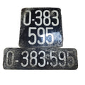 Authentisches österreichisches Kfz-Kennzeichen Schwarze Nummerntafel Nummernschild