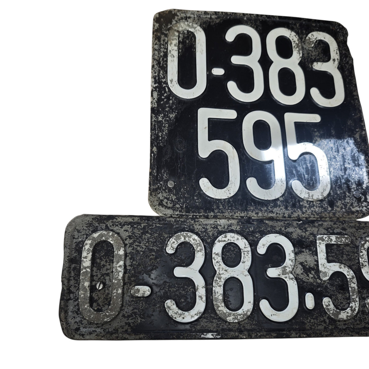 Authentisches österreichisches Kfz-Kennzeichen Schwarze Nummerntafel Nummernschild
