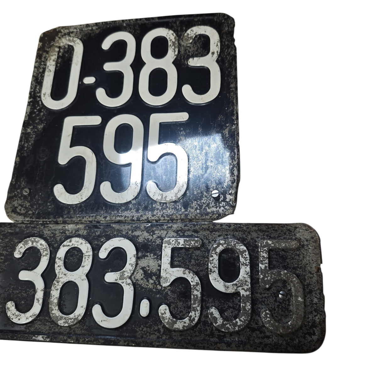 Authentisches österreichisches Kfz-Kennzeichen Schwarze Nummerntafel Nummernschild