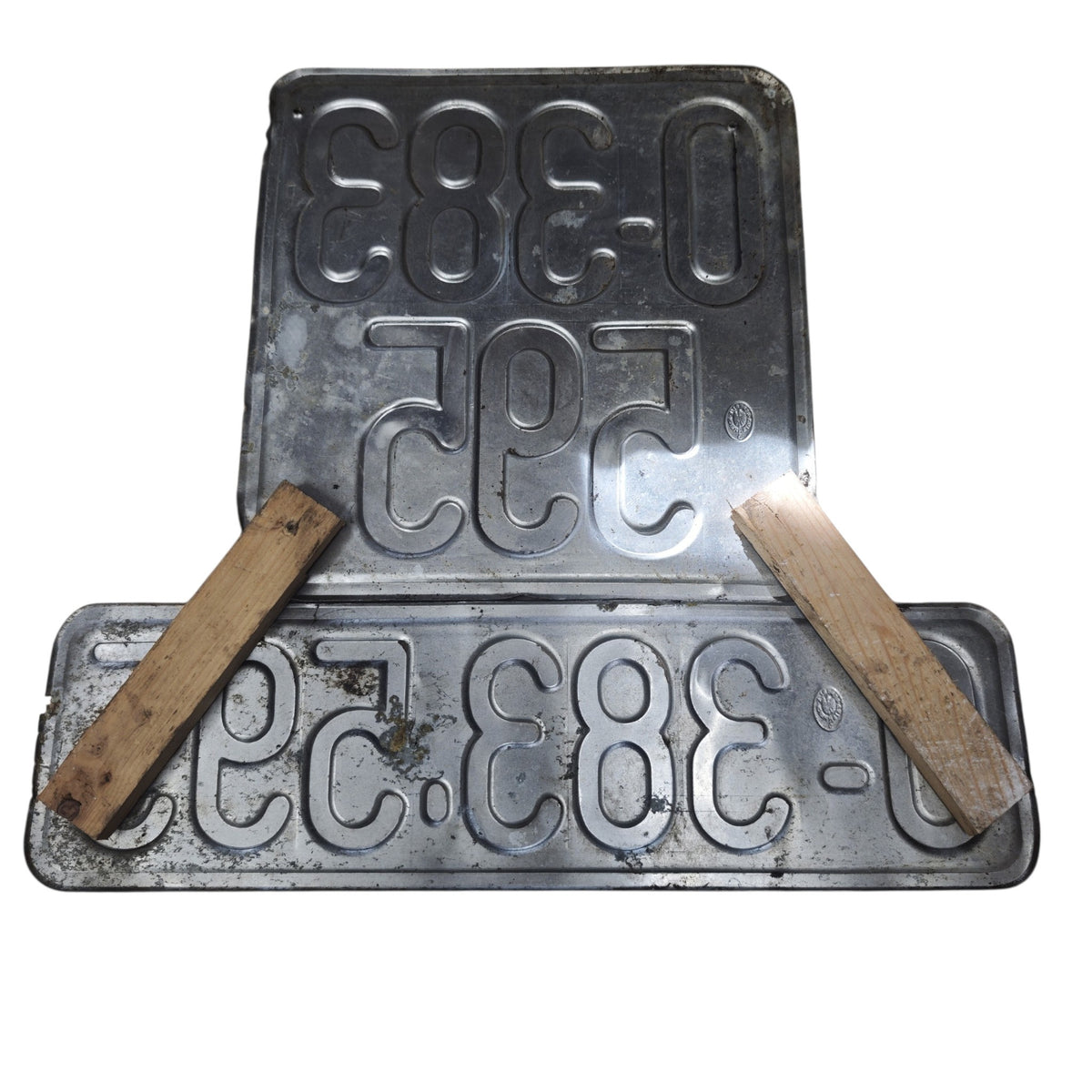 Authentisches österreichisches Kfz-Kennzeichen Schwarze Nummerntafel Nummernschild