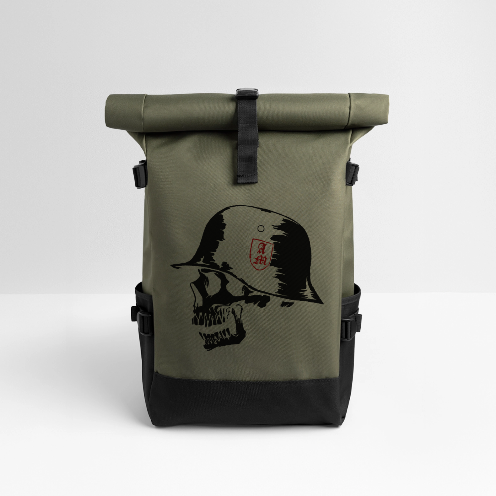 Rolltop Rucksack - Olive/Schwarz