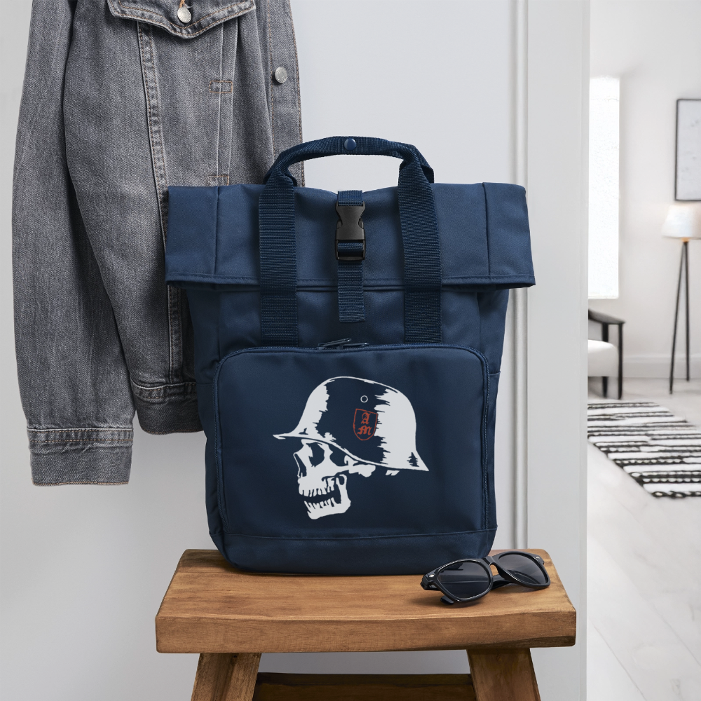 Rolltop Rucksack mit zwei Griffen - Navy