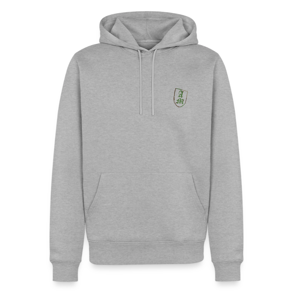 Männer Premium Hoodie Splitt - Grau meliert