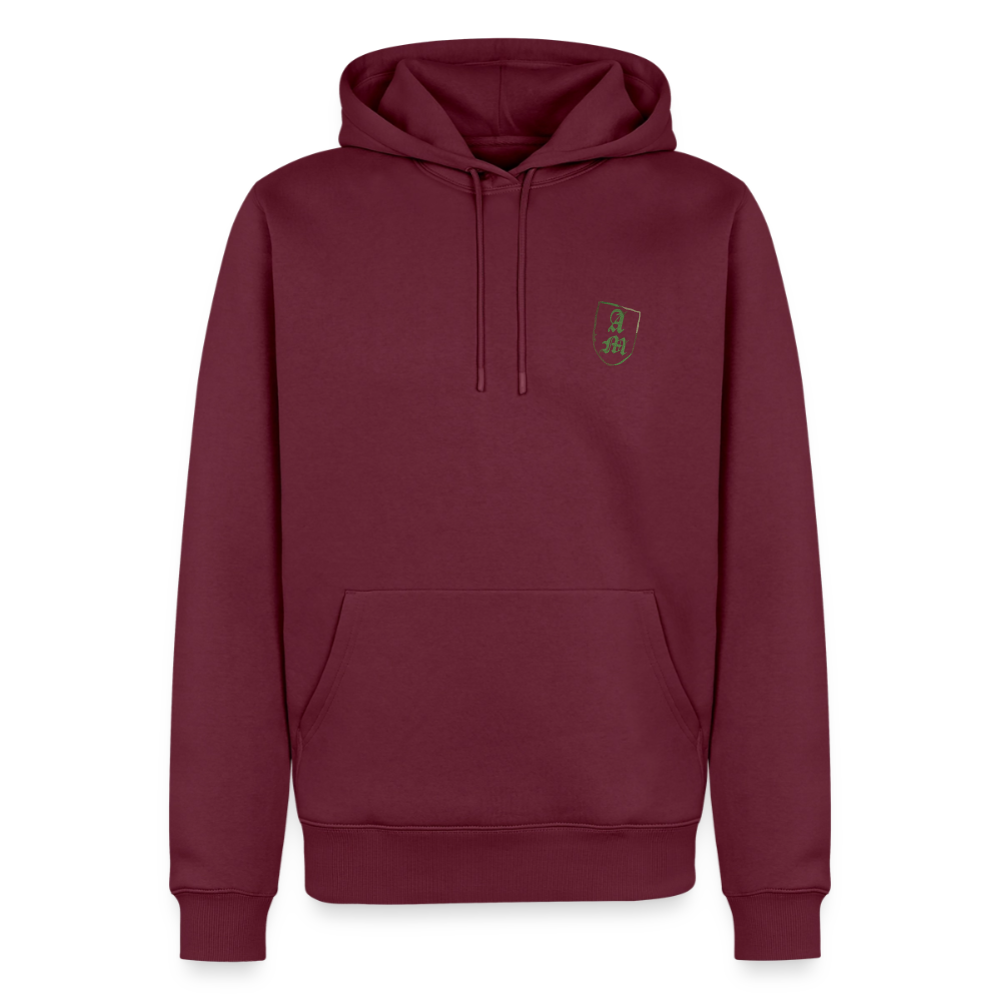 Männer Premium Hoodie Splitt - Burgunderrot