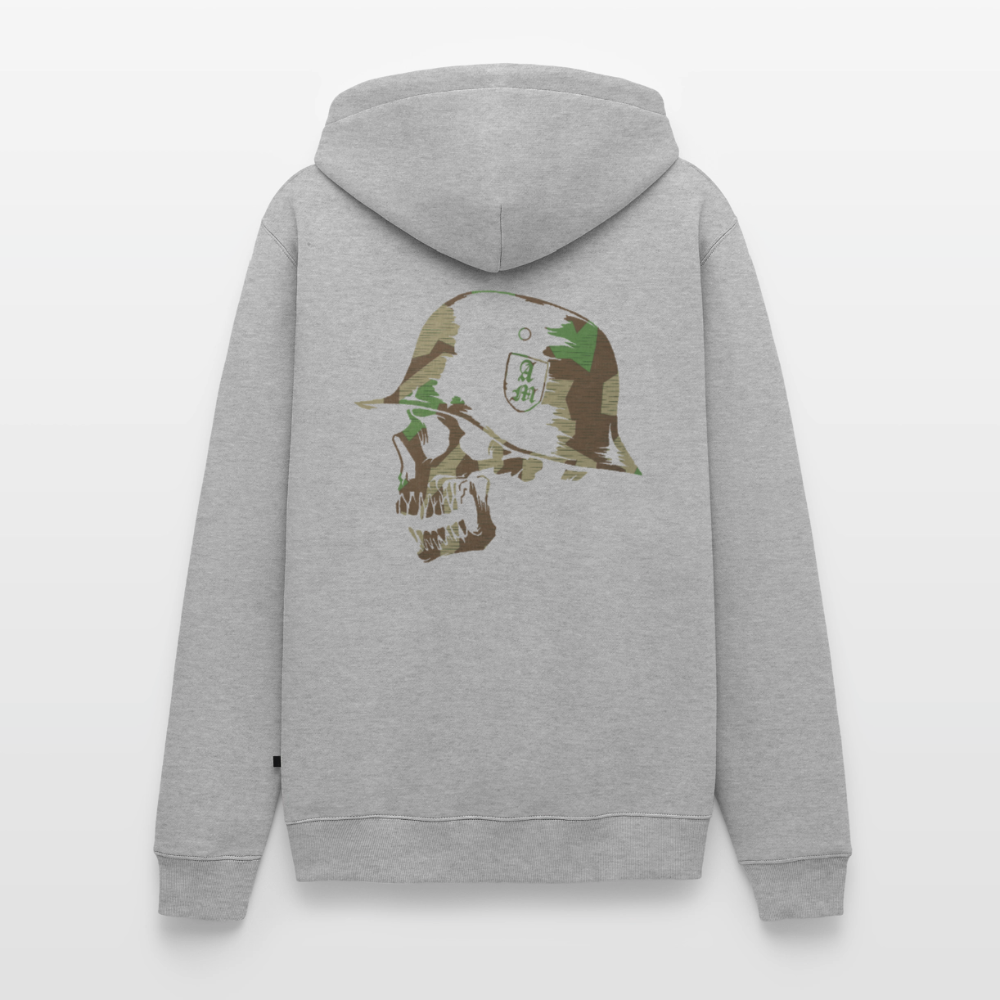 Männer Premium Hoodie Splitt - Grau meliert