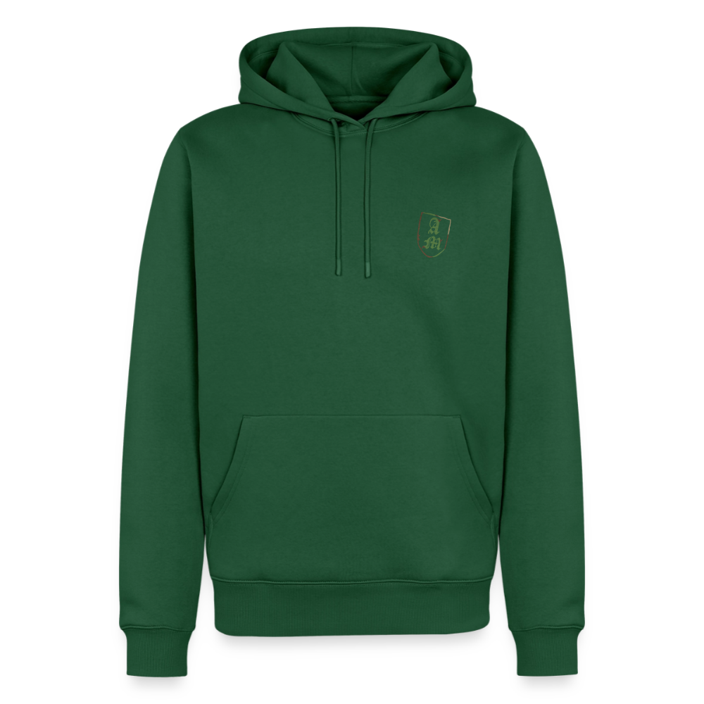Männer Premium Hoodie Splitt - Flaschengrün