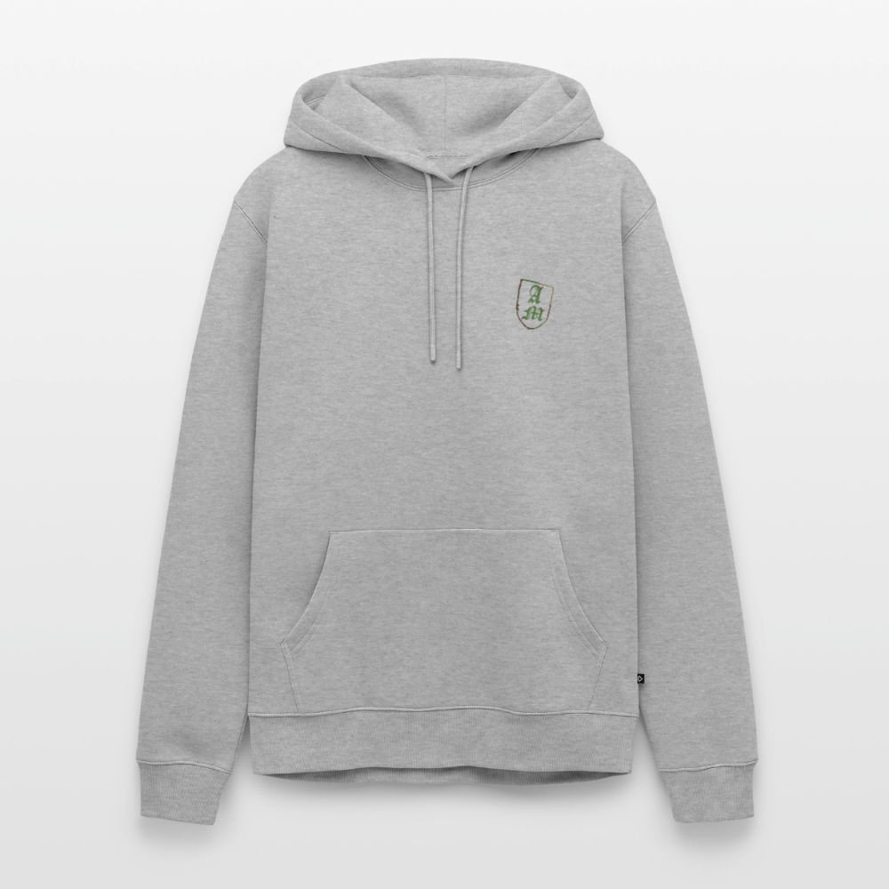 Männer Premium Hoodie Splitt - Grau meliert