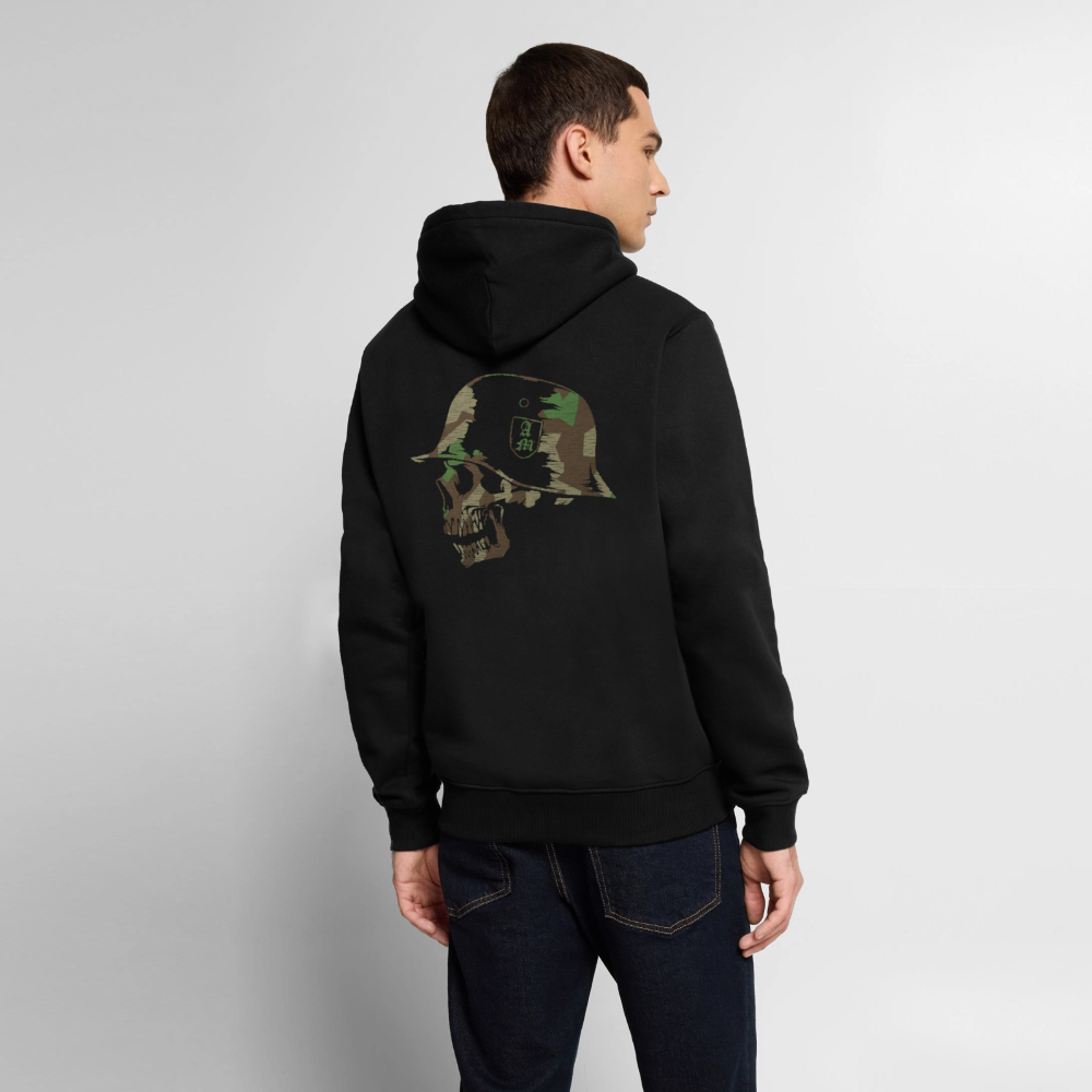 Männer Premium Hoodie Splitt - Schwarz
