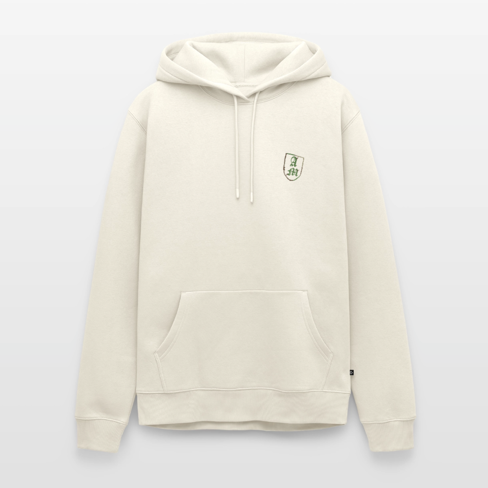Männer Premium Hoodie Splitt - Naturweiß