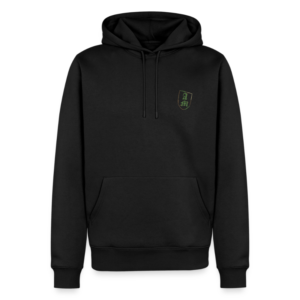 Männer Premium Hoodie Splitt - Schwarz