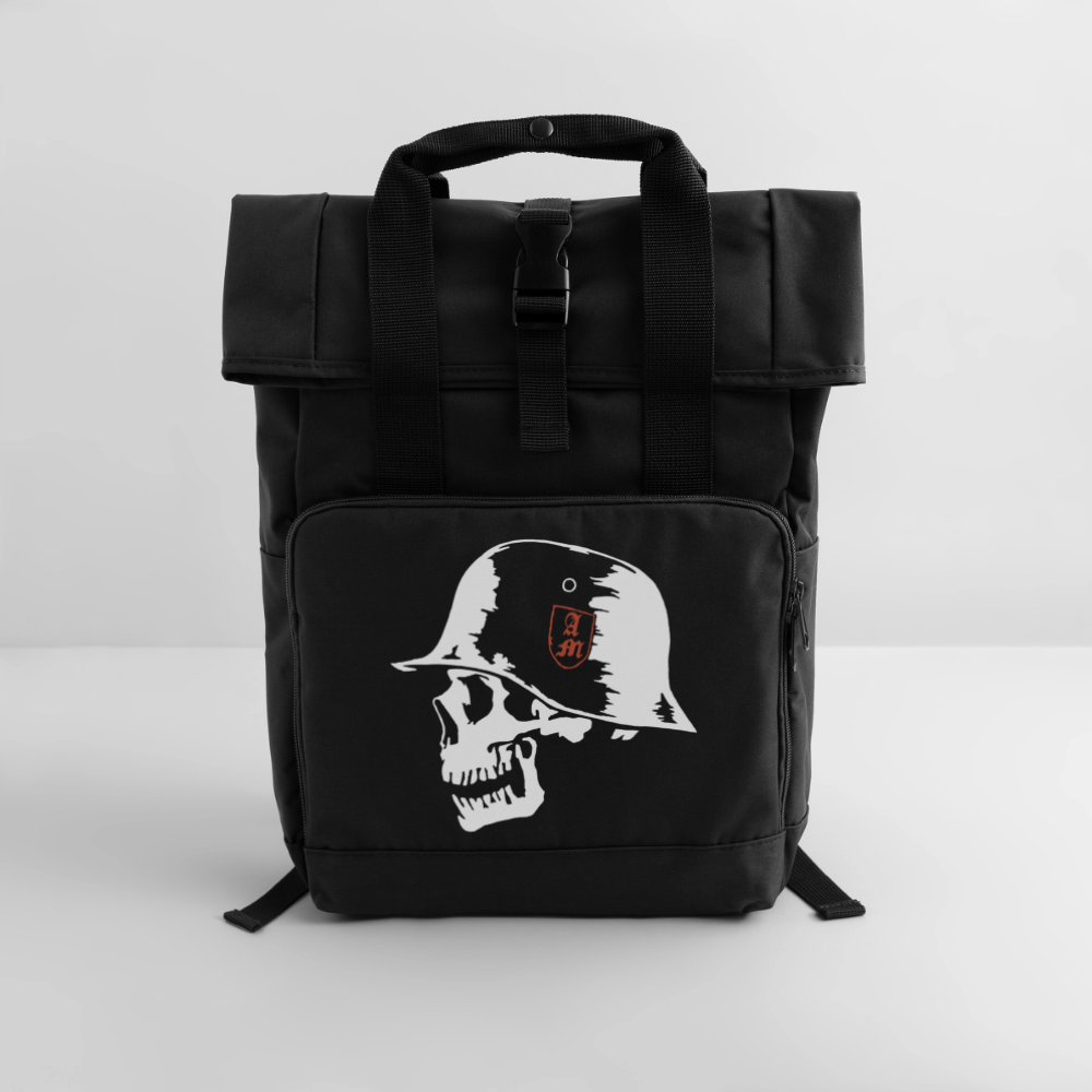 Rolltop Rucksack mit zwei Griffen - Schwarz